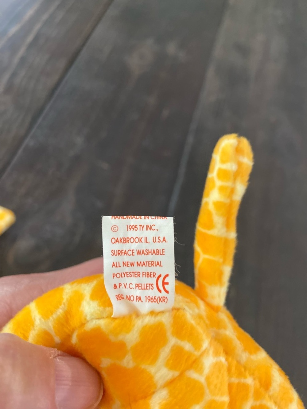 Ty Beanie Babies Twigs Yellow Giraffe Plush Toy - Soft Kids Stuffed Animal - Picture 8 of 8